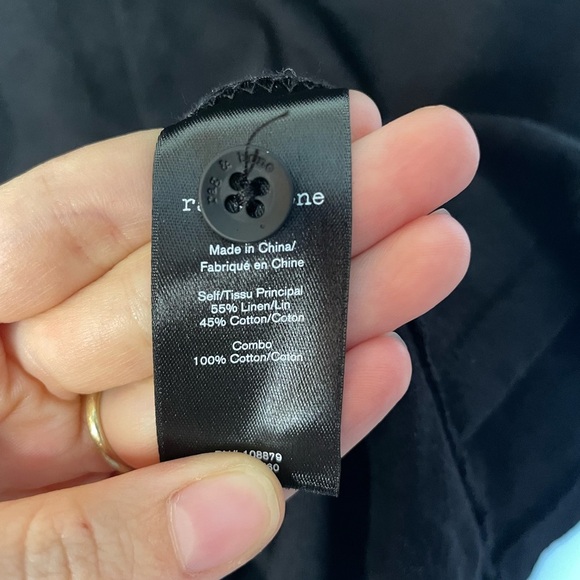 Rag & Bone Avery Button-Up Shirt Linen Blend - Picture 6 of 6